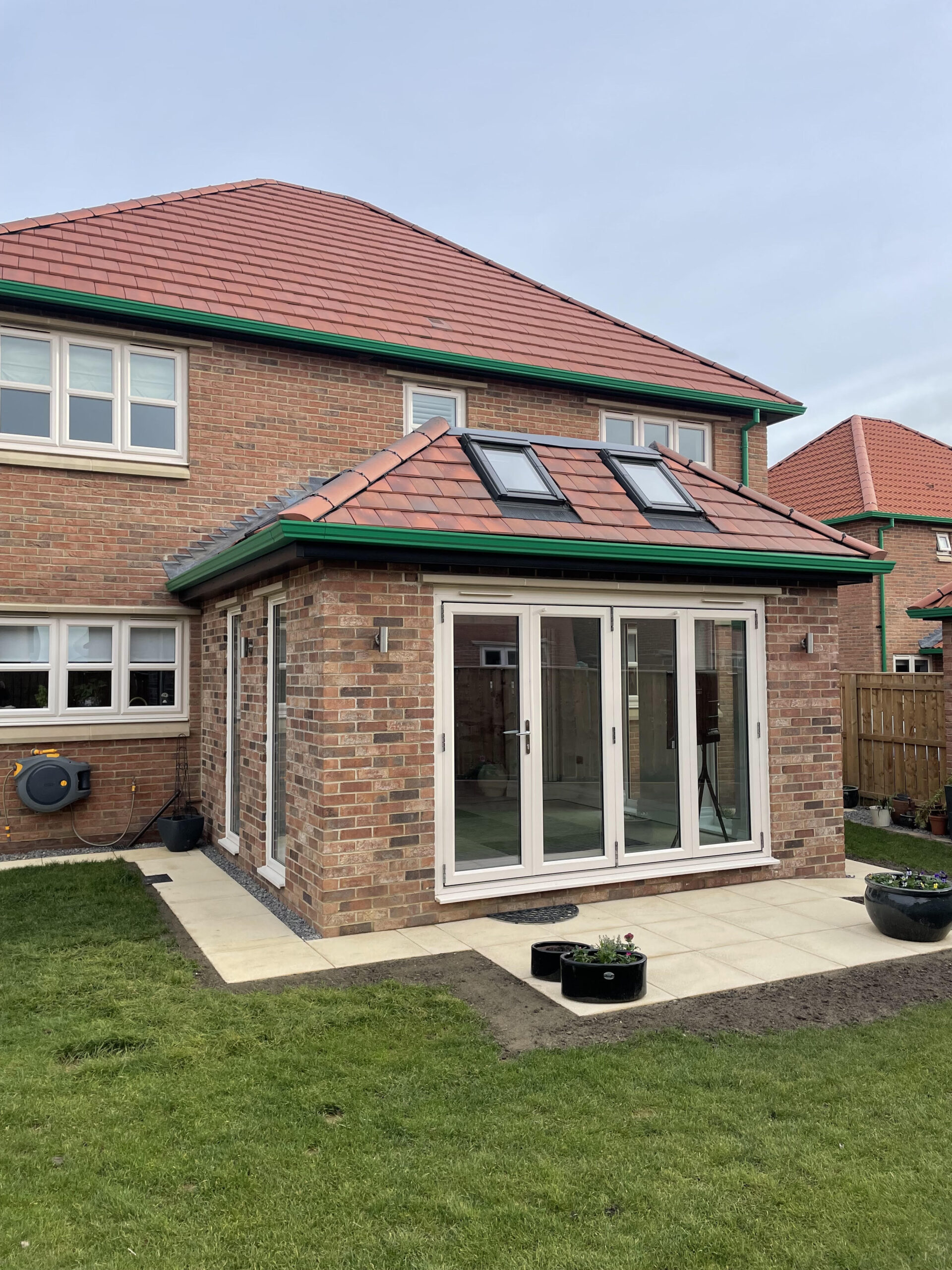 Single-storey rear extension with bi-fold doors in Darlington
